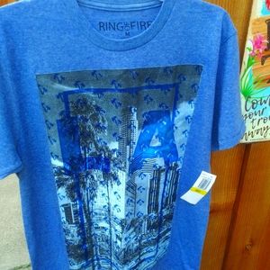 NWT Ring Of Fire LA Graphic T Shirt Sz Medium